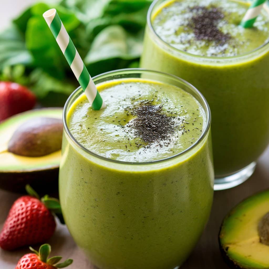 Strawberry Green Goddess Smoothie