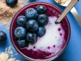 high protein blueberry smoothie