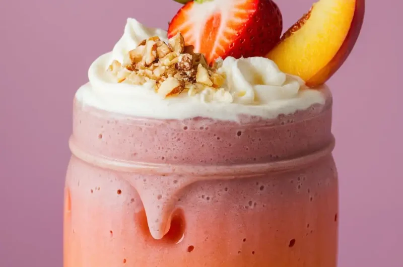 Creamy Strawberry Peach Smoothie