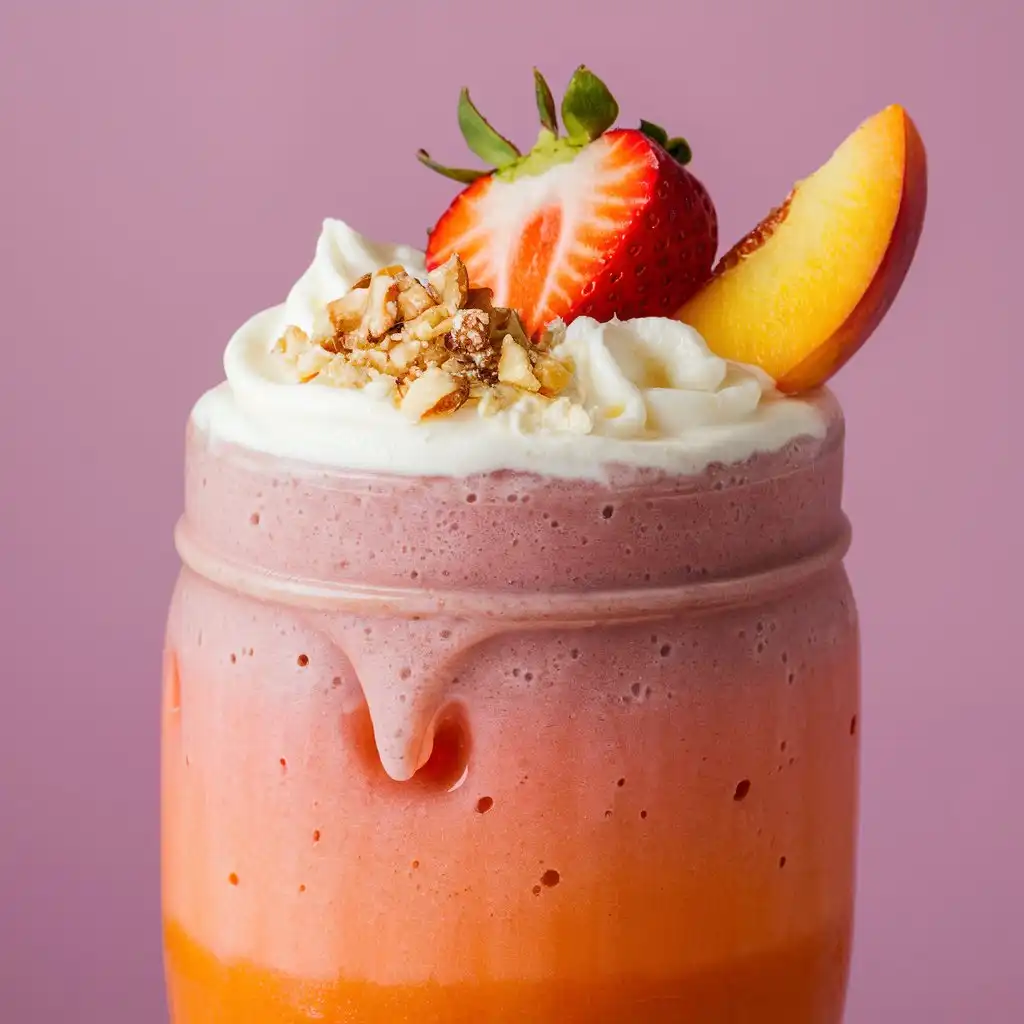 Creamy Strawberry Peach Smoothie