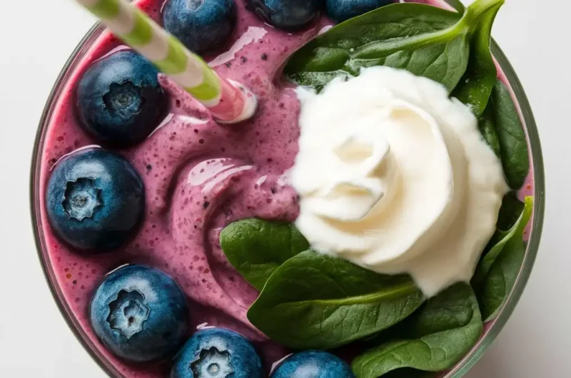 5 Minute Blueberry Spinach Smoothie