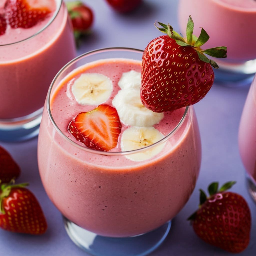 strawberry banana protein smoothie