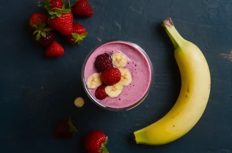 Berry Banana Smoothie Without Yogurt