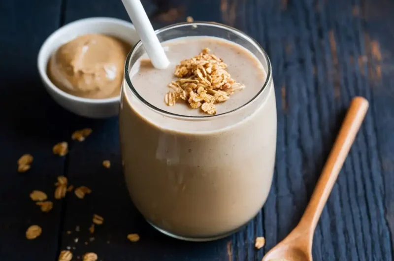 Healthy Peanut Butter Oatmeal Smoothie