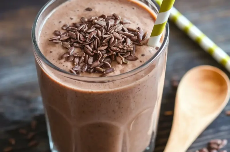 Chocolate Banana Smoothie with Flax