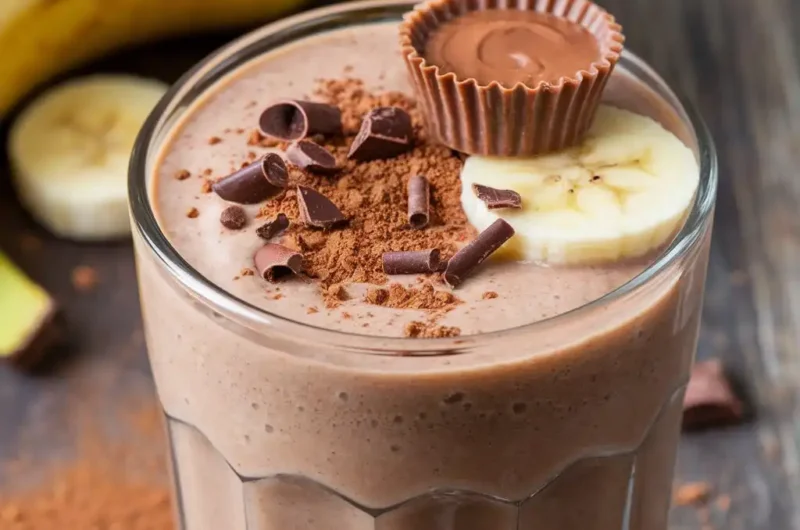 Chocolate Peanut Butter Banana Smoothie