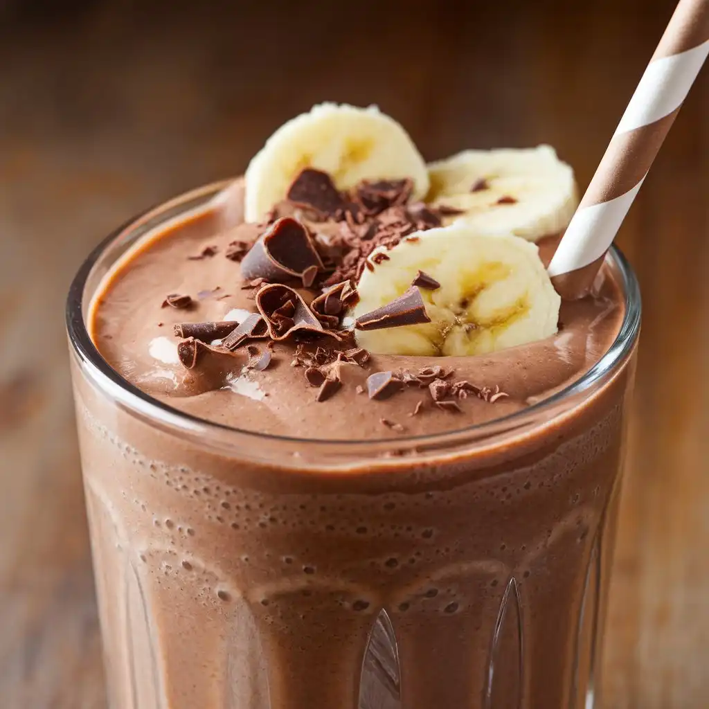 healthy chocolate banana smoothie