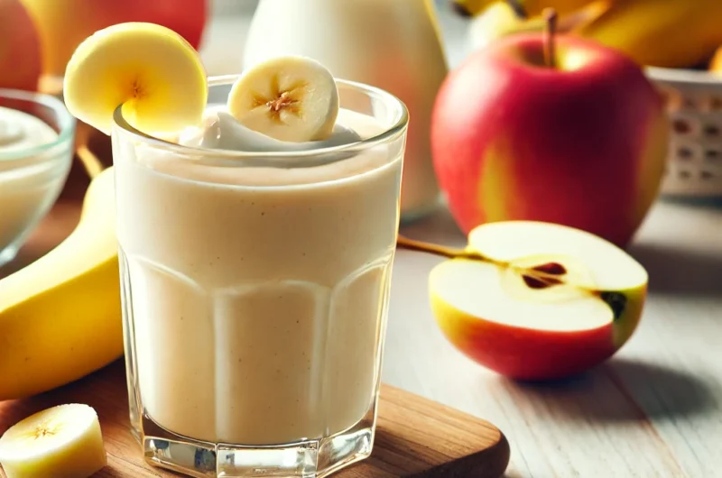 5 Minute Apple Banana Smoothie